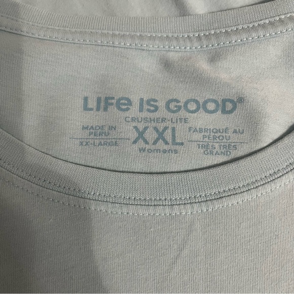 Life Is Good Woman’s Long Sleeve Cat Crusher Tees Bundle Blue - White Size XXL - Picture 7 of 14
